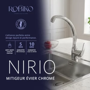 NIRIO Mitigeur évier chromé