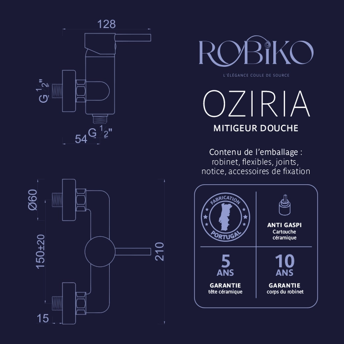 OZIRIA Mitigeur pour douche – Image 4