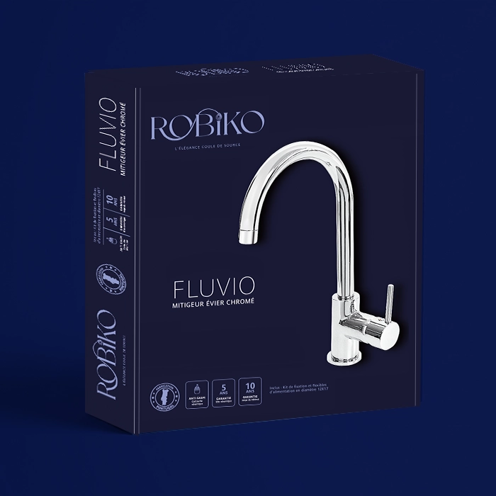 FLUVIO Mitigeur évier chromé – Image 3