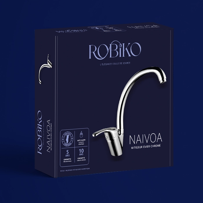 NAIVOA Mitigeur évier chromé – Image 2