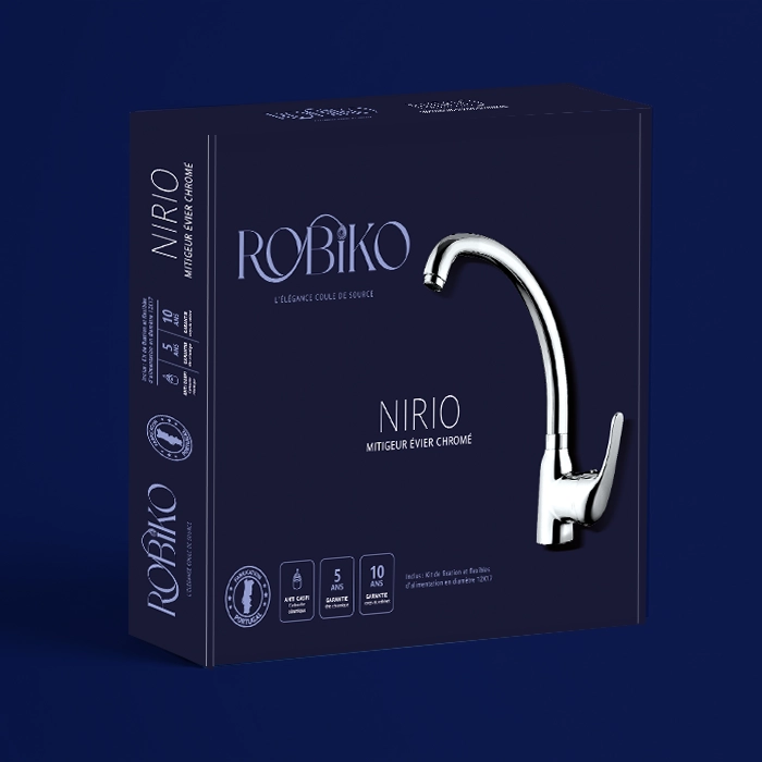NIRIO Mitigeur évier chromé – Image 3
